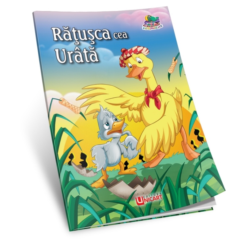 Carte de colorat A5, Cu poveste - Ratusca cea Urata, Unicart