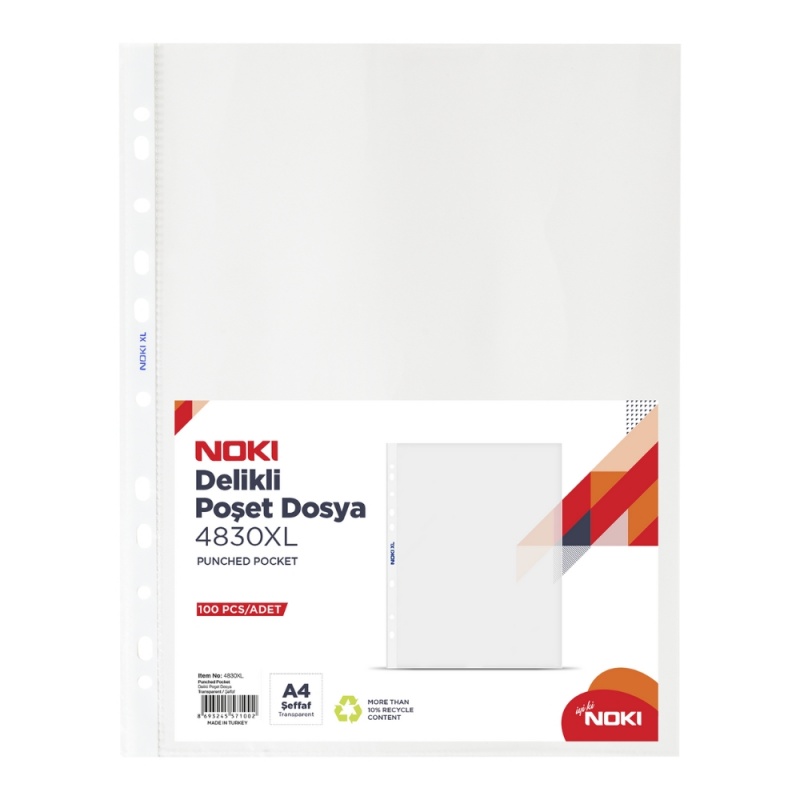 Folie de protectie Noki 4830XL, A4, portret, 55 microni, plastic, transparent, set 100 buc