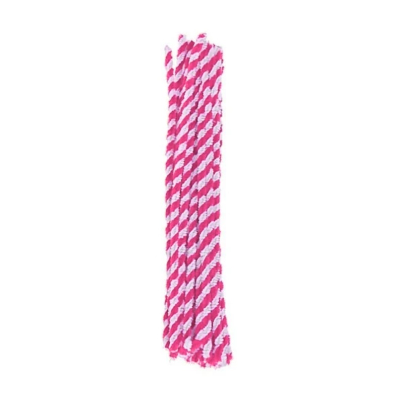 Accesorii creatie - sarma plusata, alb, roz, rasucita, set 10 buc, Colorarte