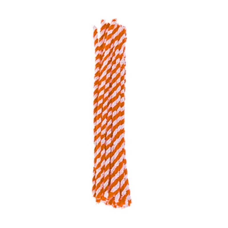 Accesorii creatie - sarma plusata, alb, orange, rasucita, set 10 buc, Colorarte