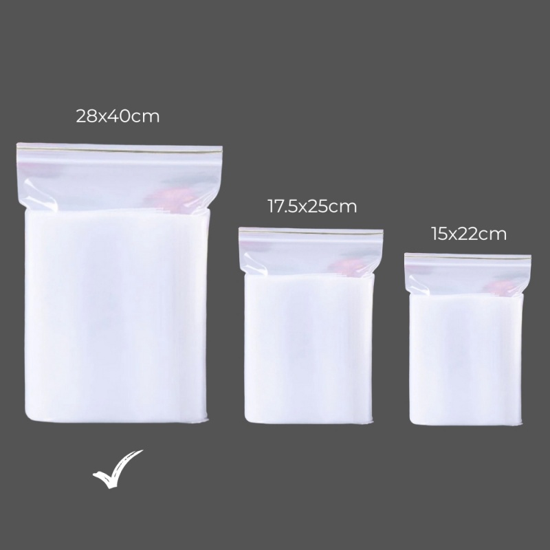 Punga zip OFFICE-COVER, 28x40cm, 10 microni, plastic transparent, set 100 buc