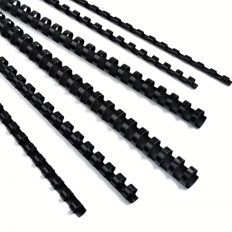 Inele plastic pentru indosariere Office Cover, 28mm, negru, set 50 buc