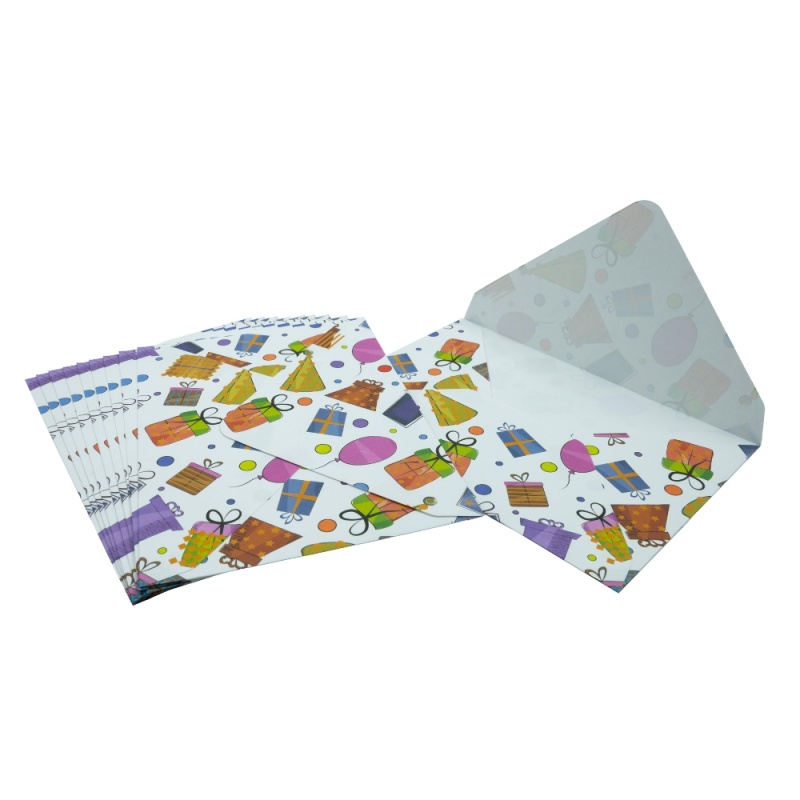 Plic color CNX, 130x180mm, 120g, model party, set 10 buc