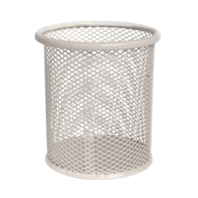 Suport instrumente de scris OFFICE COVER 802, cilindric, plasa metalica, culori pastel