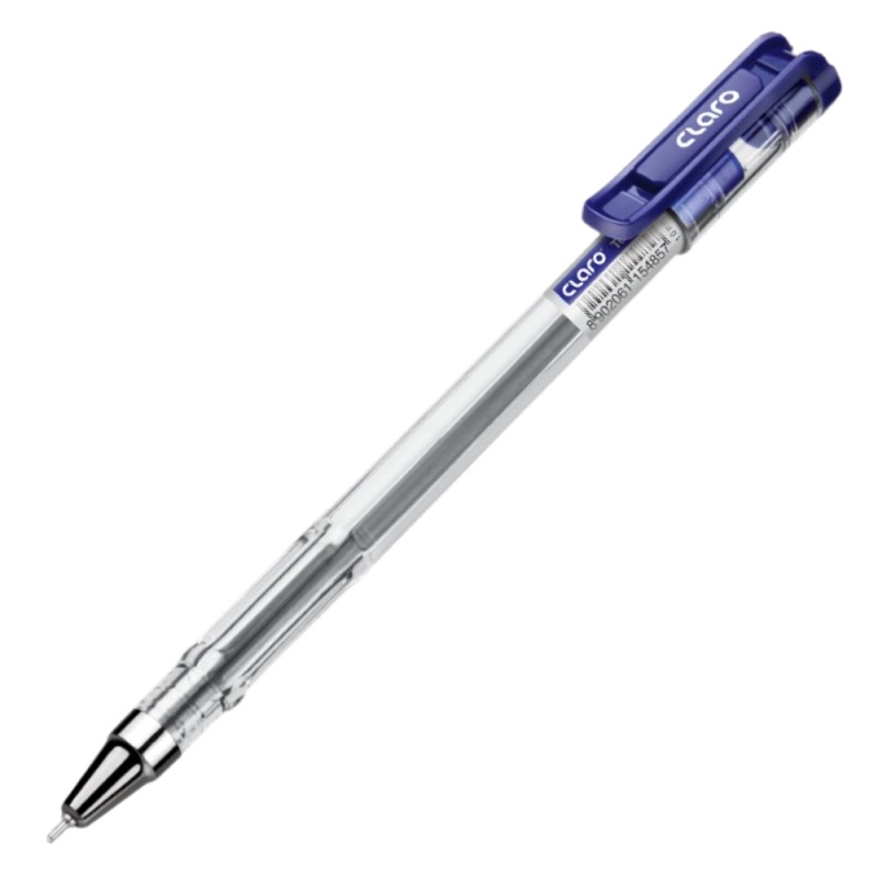 Pix cu gel CLARO Technik CL-3526 / 1862, 0.7mm, cu capac, albastru, clips plastic in culoarea scrisului