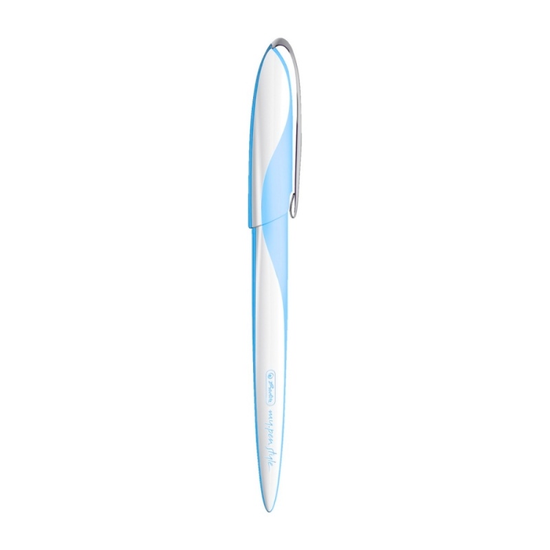 Stilou Herlitz My Pen 11360294, alimentare rezerve, albastru deschis, pentru caligrafie cu 3 penite (0.9/1.4/1.9) + 3 rezerve