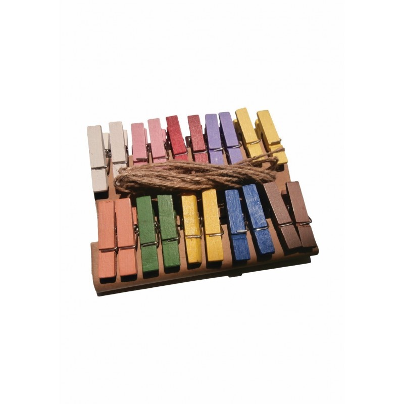 Accesorii creatie - lemn - carlig clasic, colorat, 3.5cm, VRAC, set 1000 buc, Colorarte