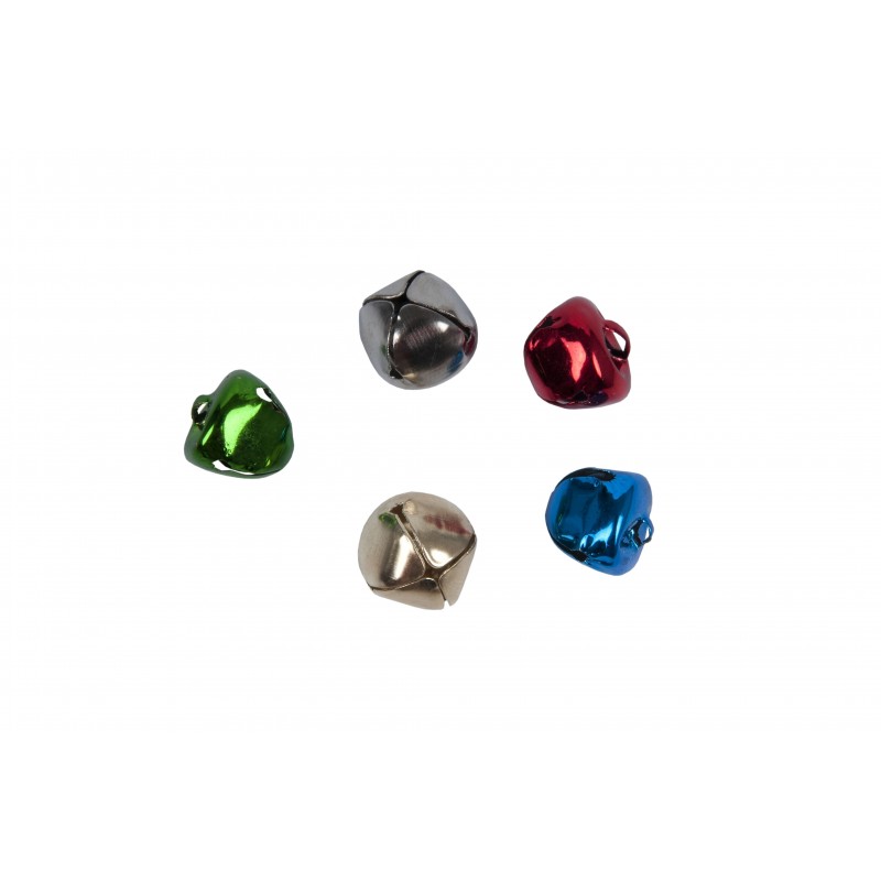 Accesorii creatie - clopotei rotunzi metal, diverse culori, 15mm, VRAC, set 1000 buc, Colorarte