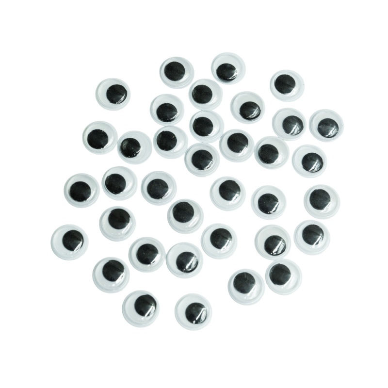Accesorii creatie - ochisori mari plastic, negru, 10mm, VRAC, set 5000 buc, Colorarte