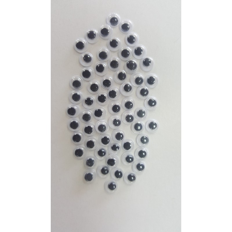 Accesorii creatie - ochisori mici plastic, negru, 6mm, VRAC, set 20000 buc, Colorarte
