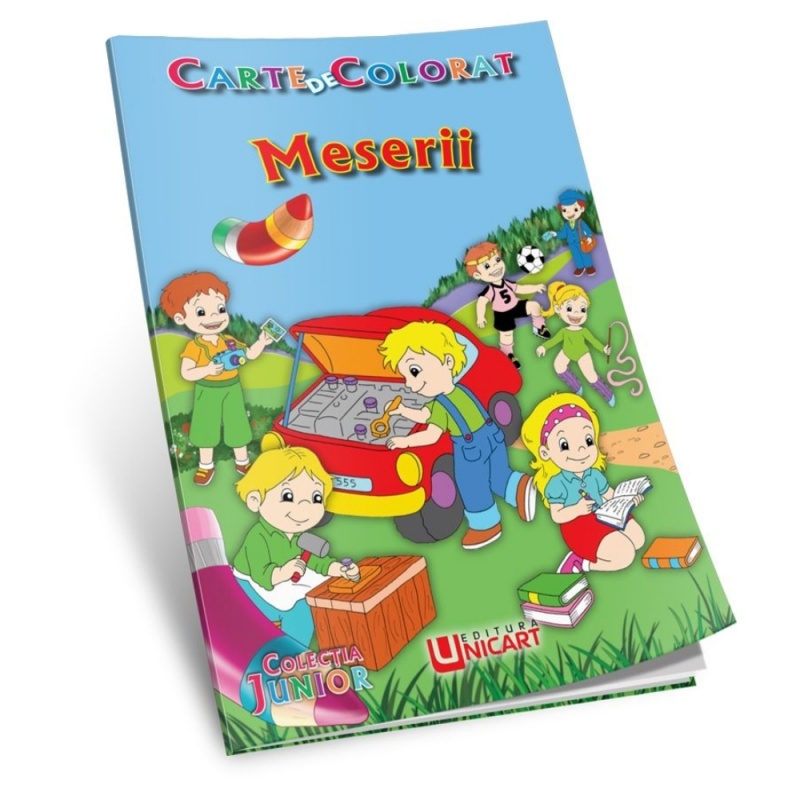 Carte de colorat B5, Meserii, Unicart