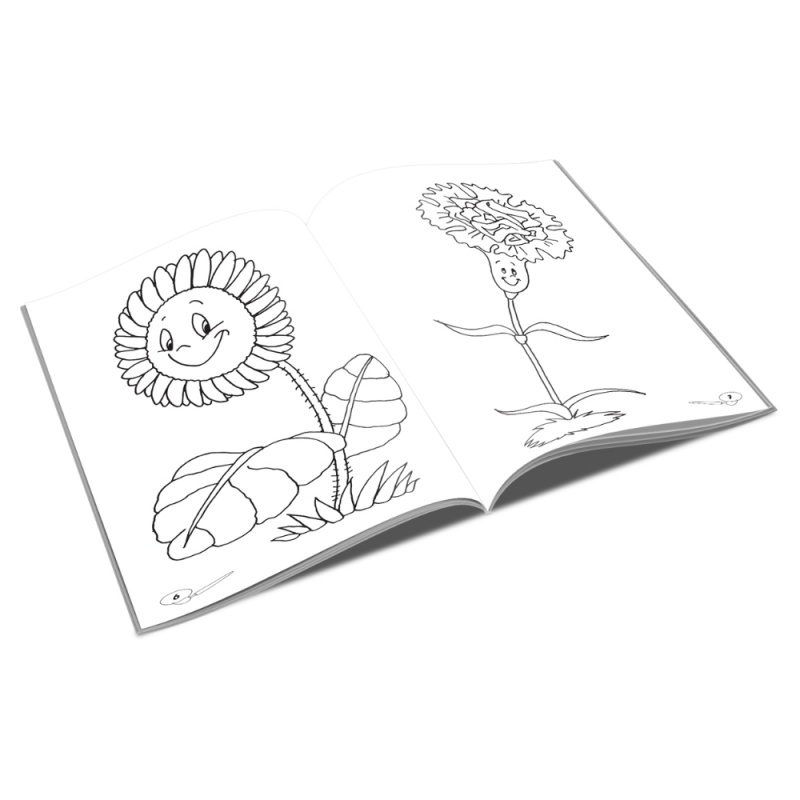 Carte de colorat B5, Florile, Unicart
