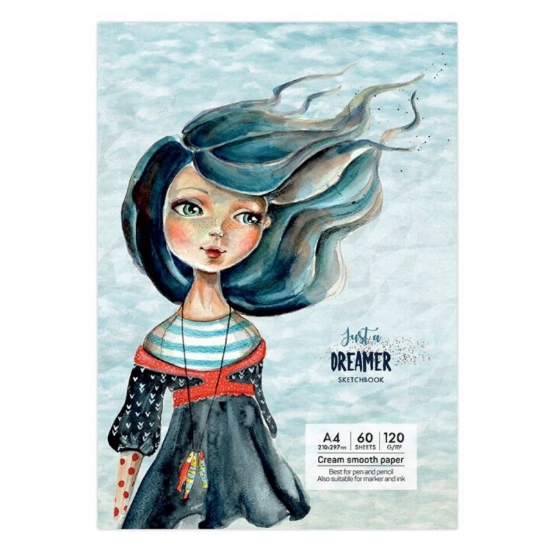 Blocnotes A5 Drasca, 60 file, 120g, lipit, 14.8x21cm, just a dreamer 900900234