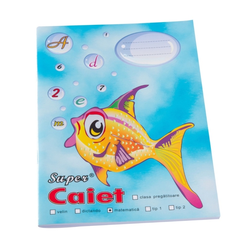 Caiet scolar A5 Pestisor, 48 file, matematica, 70g/mp