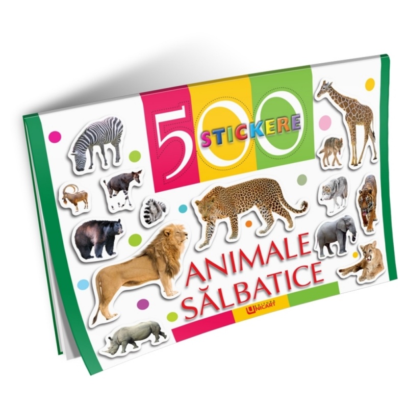 Carte A4 Unicart, 500 Stickere, Animale salbatice