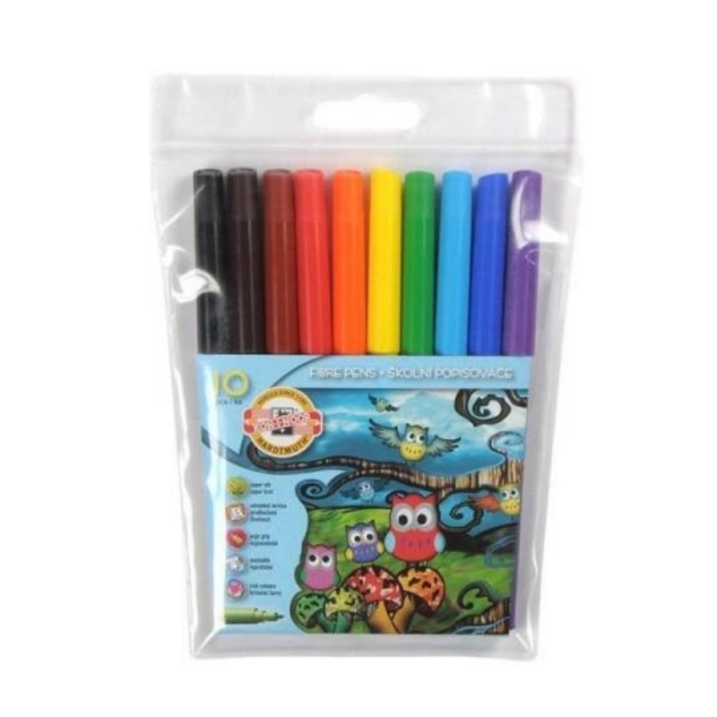 Carioca Koh-i-noor K1012-10, 771012AJ01, OWLS Bufnite, 10 culori, blister pvc