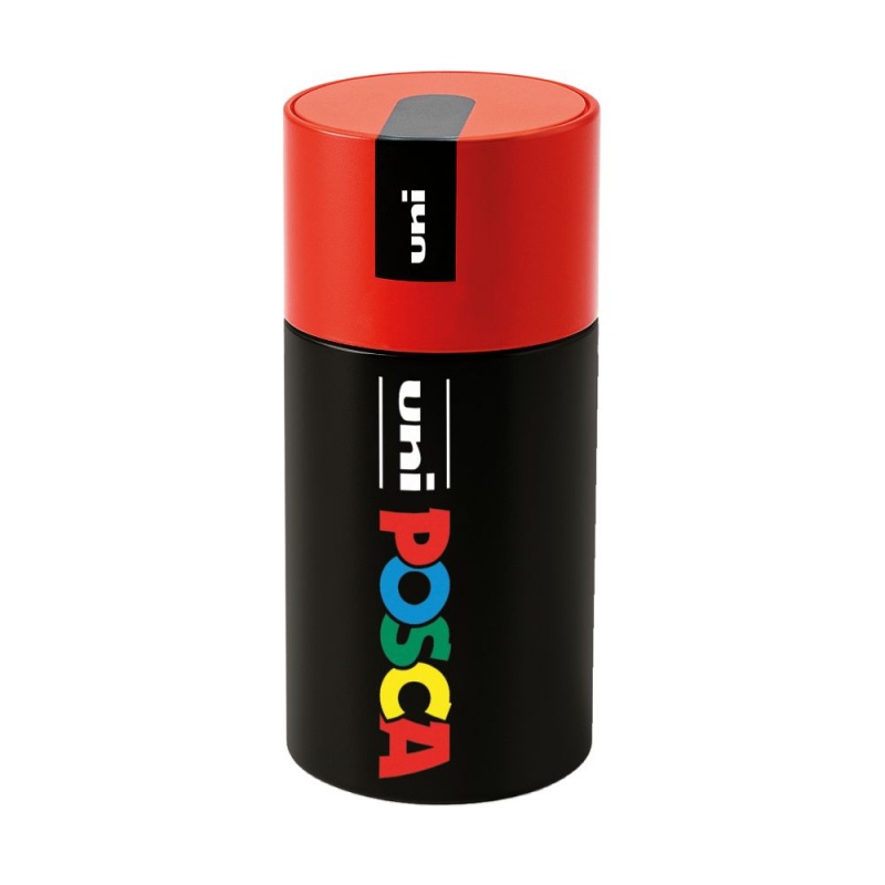 Set 13x Marker UNI Posca, cutie metalica forma marker (PC-3M, PC-5M, PC-5MR)