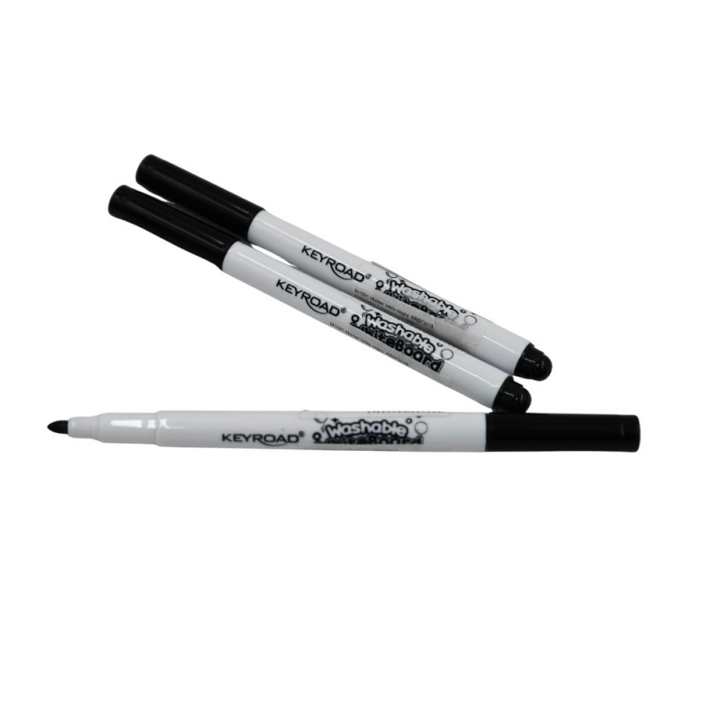 Marker tabla KEYROAD KR973018, subtire, scolar, negru