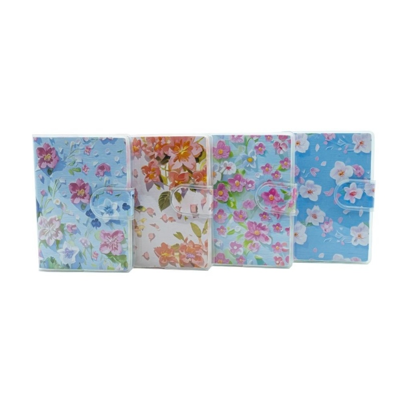Jurnal A6 CNX Light Flowers 9601-1L, 200 pagini, coperta carton, cu magnet