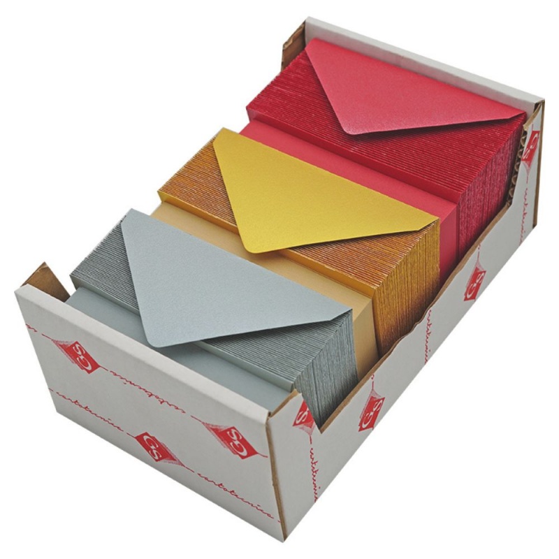 Plic + card Colorarte Fantasia, 5 culori intense si 5 culori pastel, 70x110mm, set 100 buc
