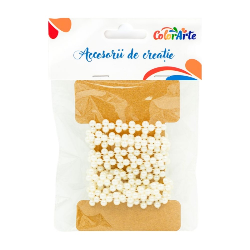 Accesorii creatie - perle, model trifoi, 1.5m, Colorarte MY041