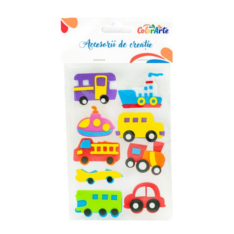Forme decorative - hartie gumata - masini, 45-56mm, Colorarte