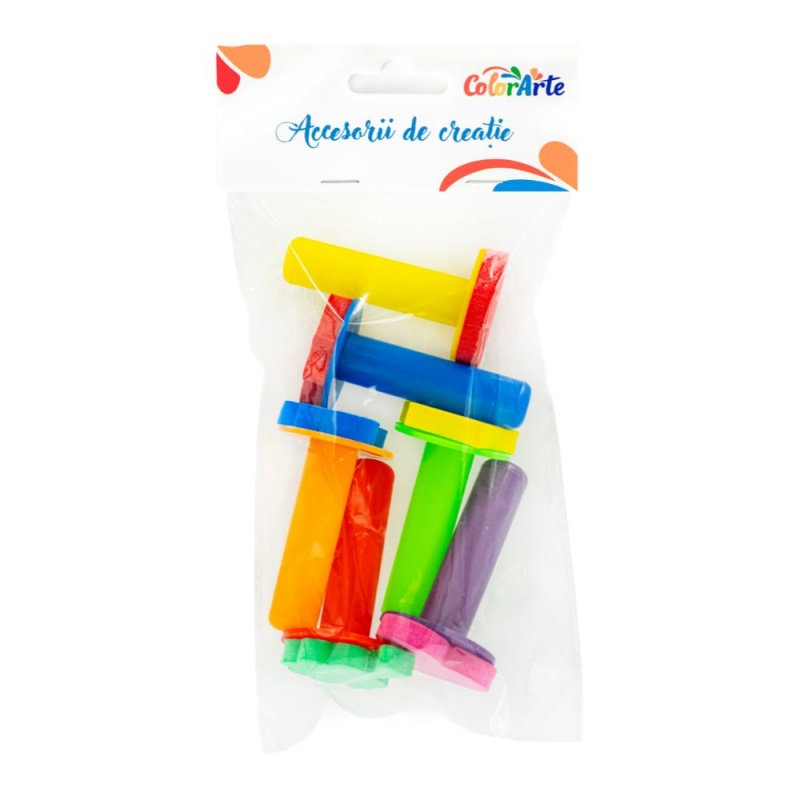 Forme decorative - hartie gumata - stampile cu diverse forme, 5.5cm, set 6 buc, Colorarte, MY043