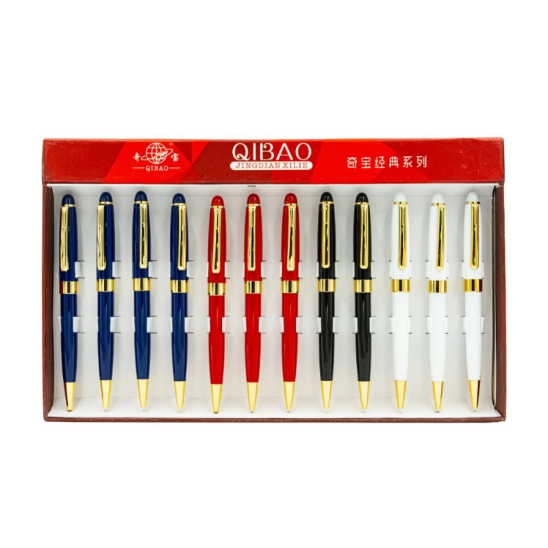 Pix cu bila CNX 802, corp metalic, diverse culori, clips agrafa aurie
