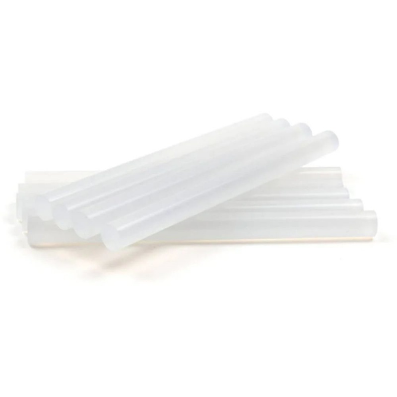 Baton silicon Colorarte, lipire la cald, 11mm x 18cm, alb, transparent, set 10 buc