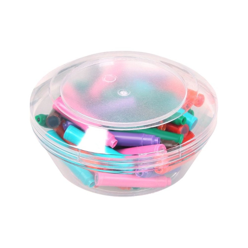 Patroane cerneala scurte (rezerve) Cresco 800481, cerneala diverse culori, cutie plastic OZN cu 50 buc