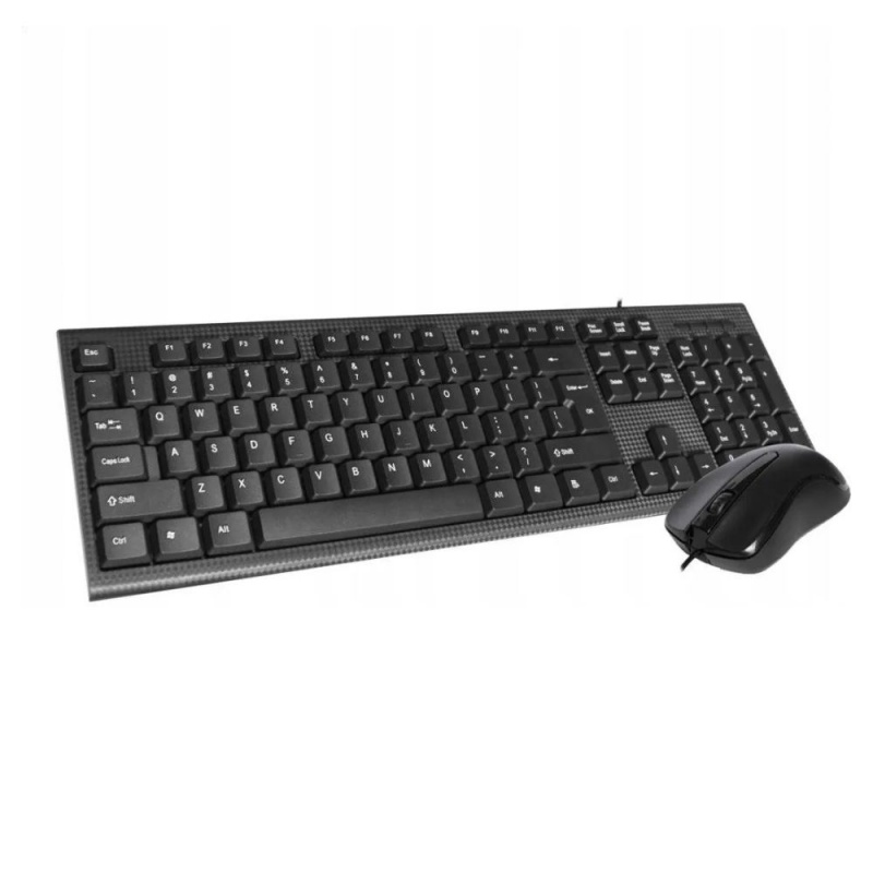 Set 2in1 - tastatura + mouse 1200dpi, Omega OKM09 / 45545, USB, negru