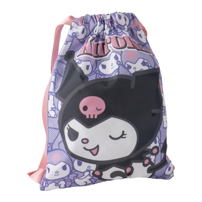 Rucsac cu snur pentru copii Cerda Kuromi 630244, albastru cu verde, 27x33x1cm