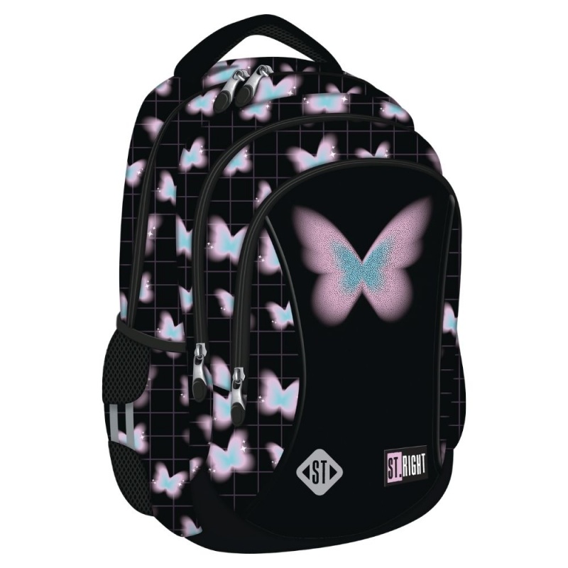 Ghiozdan St.Majewski St.Right Pastel Butterfly BP26, 39cm, 3 compartimente, 696992