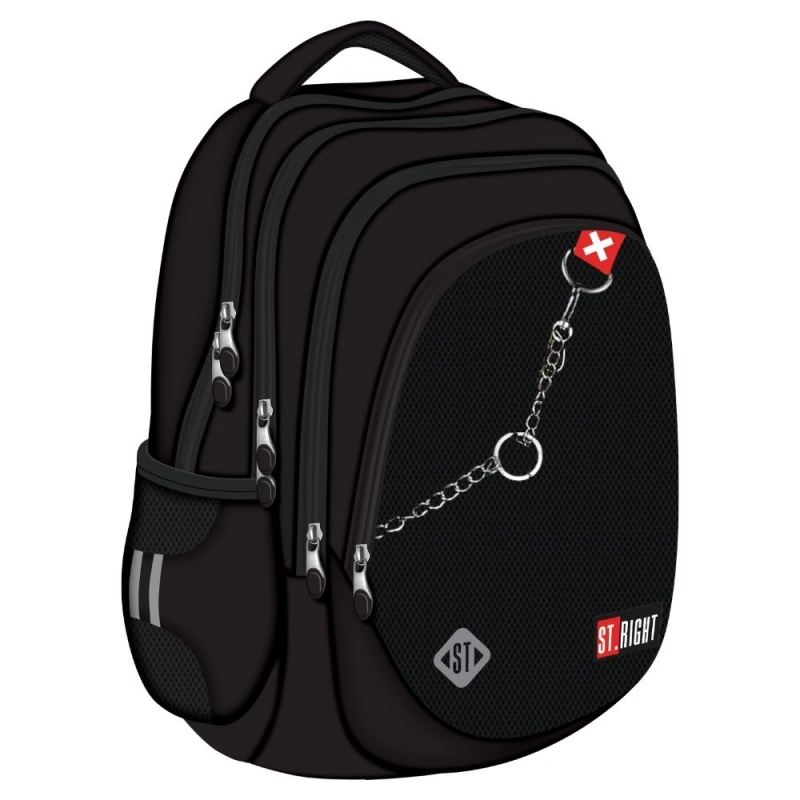 Ghiozdan St.Majewski St. Right X White, 42cm, 4 compartimente, BP06, 683398