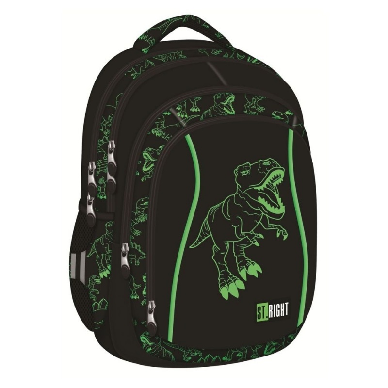 Ghiozdan St.Majewski St. Right Reflective T-Rex, 43cm, 4 compartimente, BP04, 667992