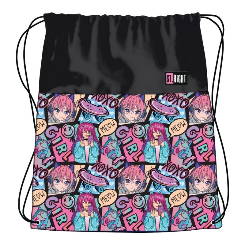Rucsac cu snur pentru copii St.Majewski St. Right Manga Girl, 301131