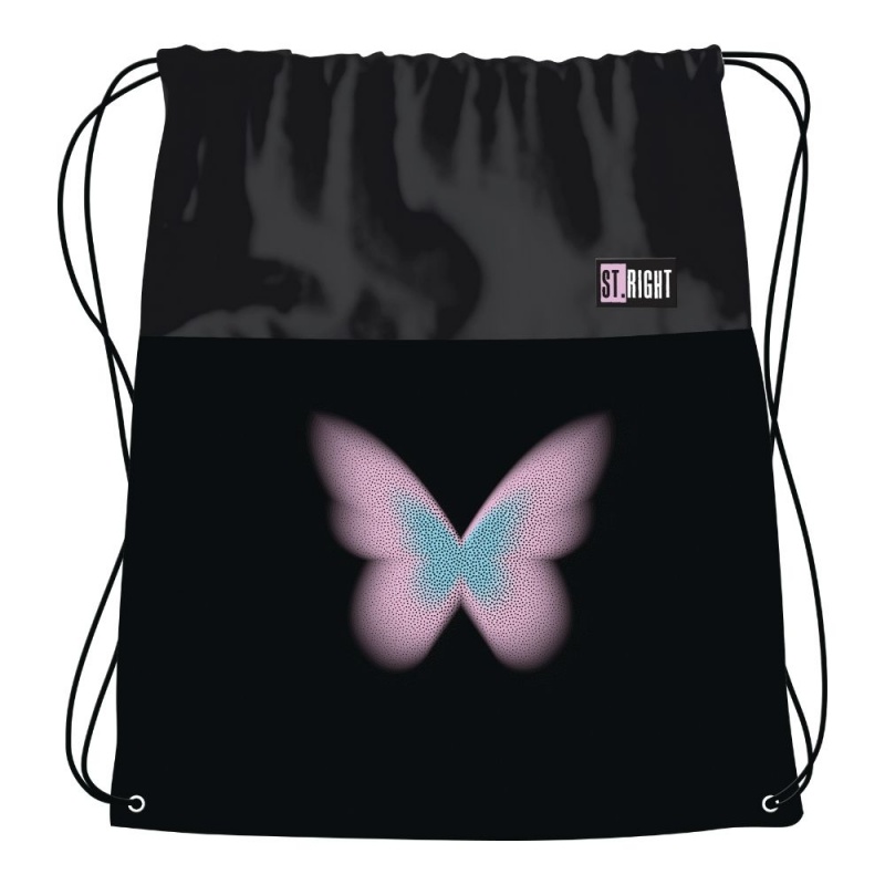 Rucsac cu snur pentru copii St.Majewski St. Right Pastel Butterfly, 697012