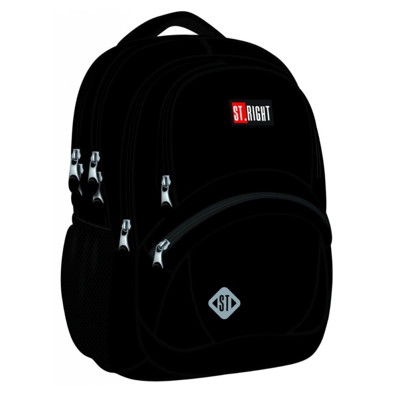 Ghiozdan St.Majewski St. Right St. Black, 42cm, 4 compartimente, BP05, 674594