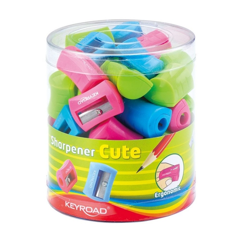 Ascutitoare simpla Keyroad Cute KR970970 KR971836, 1 orificiu, plastic, diverse culori