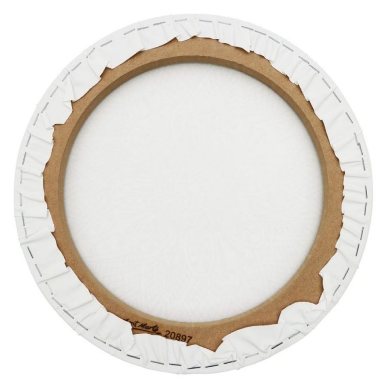 Panza pictura 30x30cm, Mont Marte - sasiu lemn, imprimata model Mandala, rotunda, CARD0030