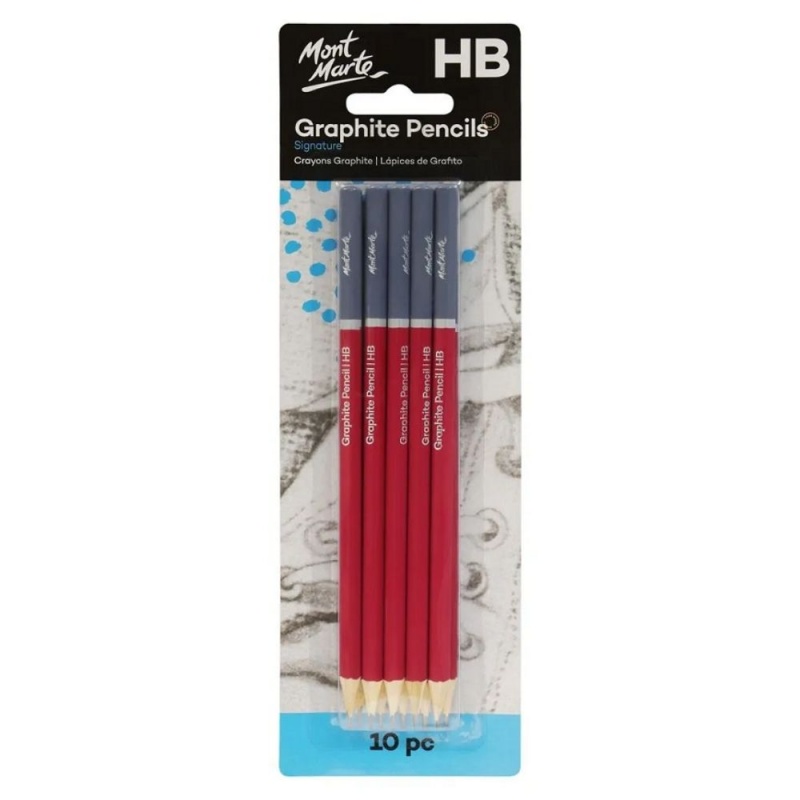 Creion grafit Mont Marte MPN0127, HB, set 10 buc