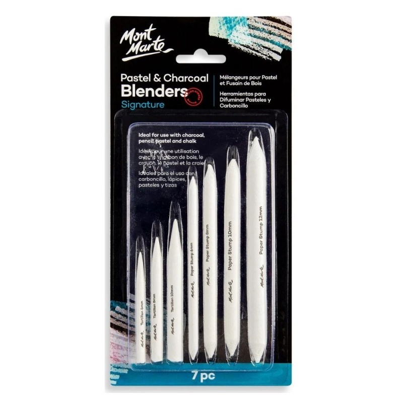 Creion din hartie Mont Marte MAXX0011, special pentru intindere / estompare culoare, 7buc/blister