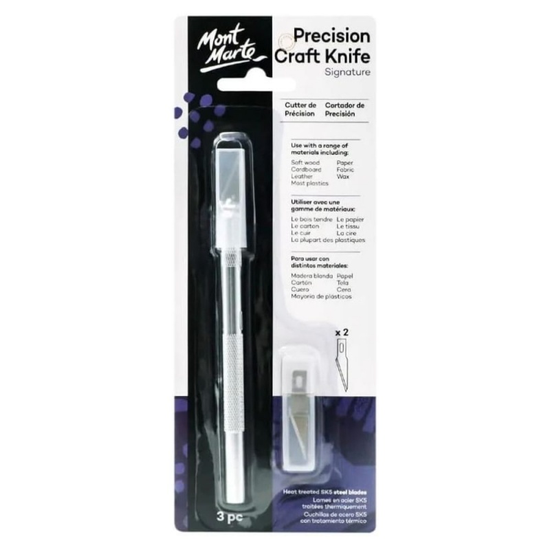 Cutter Mont Marte MACR0042, precizie, blister (+2 rezerve)