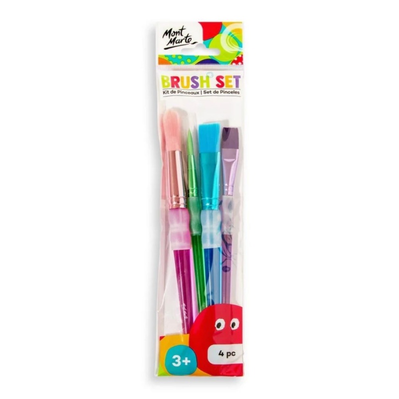 Pensula Mont Marte MMKC0221, diferite varfuri, pentru acuarele, set 4 bucata