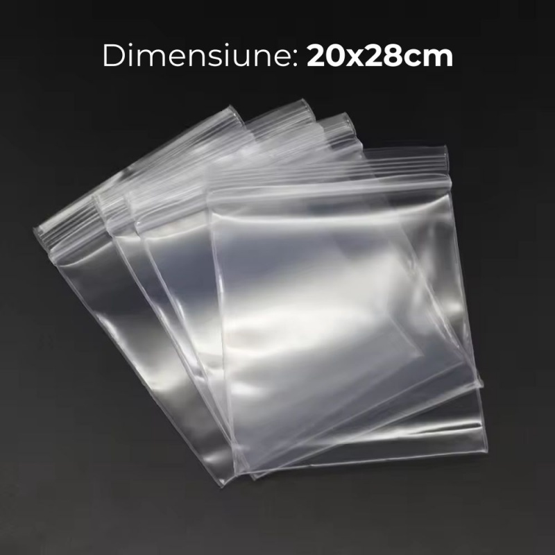 Punga ziplock OFFICE-COVER, 20x28cm, 10 microni, plastic transparent, set 100 buc