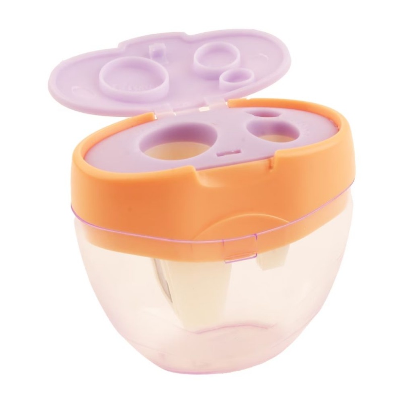 Ascutitoare simpla Keyroad JellyGel KR973106, 3 orificiu, plastic, cu rezervor, diverse culori