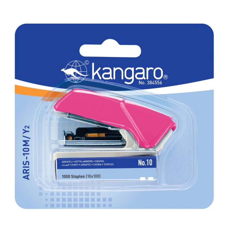 Capsator Kangaro ARIS-10M/Y2, nr.10, 10 coli, rosu, blister (+ 1000 capse)