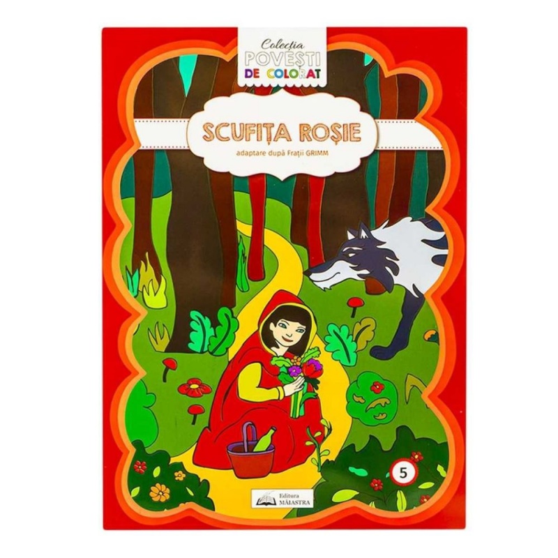 Carte de colorat A4, Editura Maistra cu poveste, Scufita rosie, ISBN 823-7