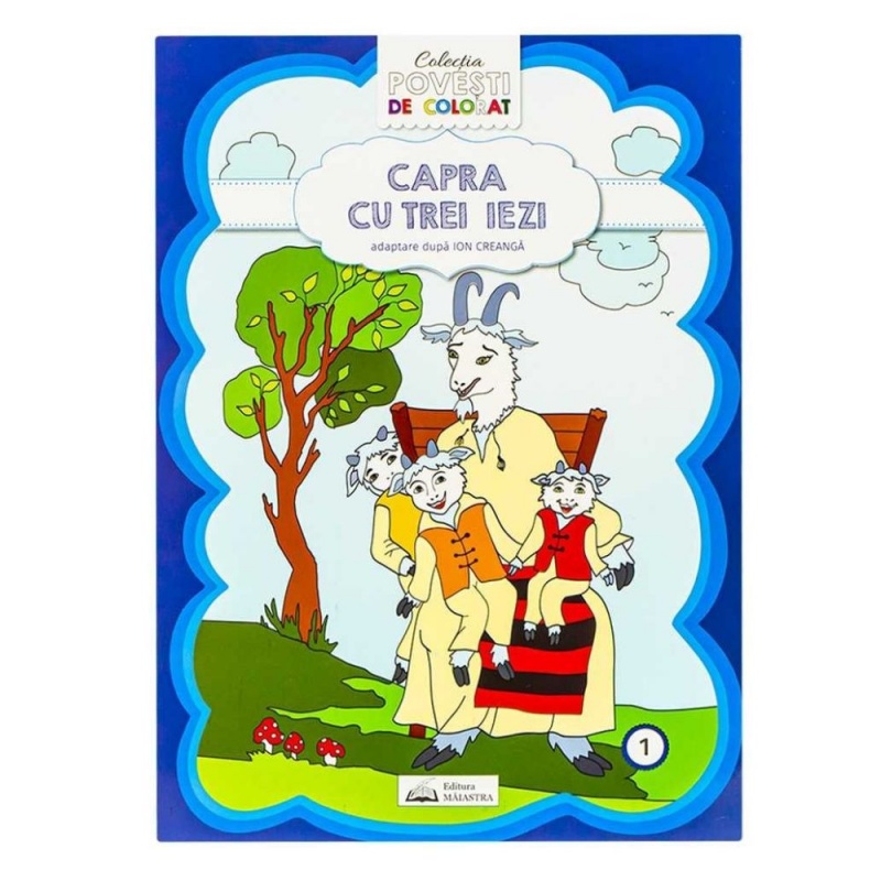 Carte de colorat A4, Editura Maistra cu poveste, Capre cu trei iezi, ISBN 818-3
