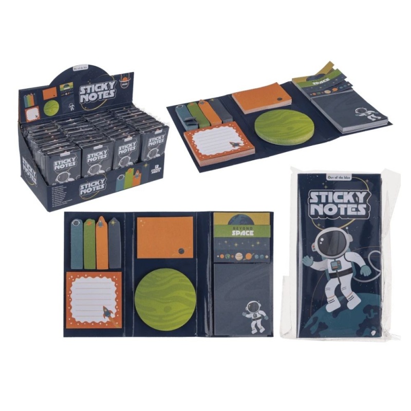 Notes adeziv index Out of the blue 29/2771 / 35896, model spatiu, 6 dimensiuni,12 modele, carticica